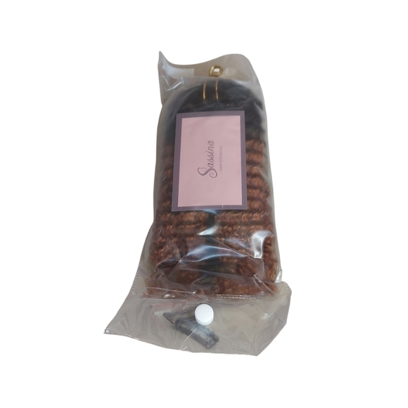 Sassina 100% Remy Human Hair Extensions Brown flowing Into Ginger 12" - Picture 7 of 14